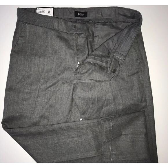 Boss Hugo Boss Rice2 Mens Wool Dark Gray Dress Pants Size 32R US NWT $175 - Picture 6 of 12